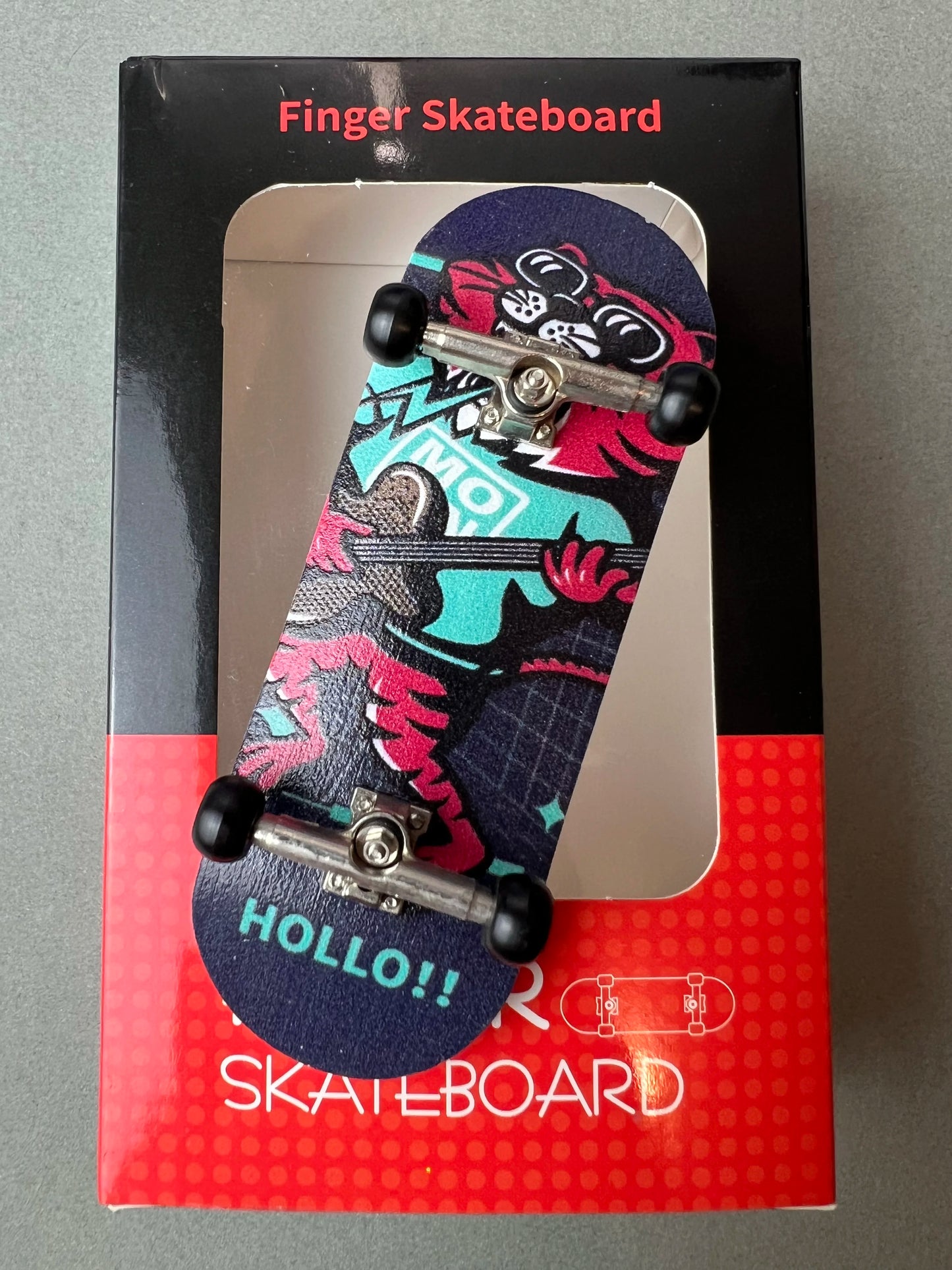 Gato Guitarra Hollo de Finger3flip, fingerboard de 34 mm visto en diagonal desde arriba